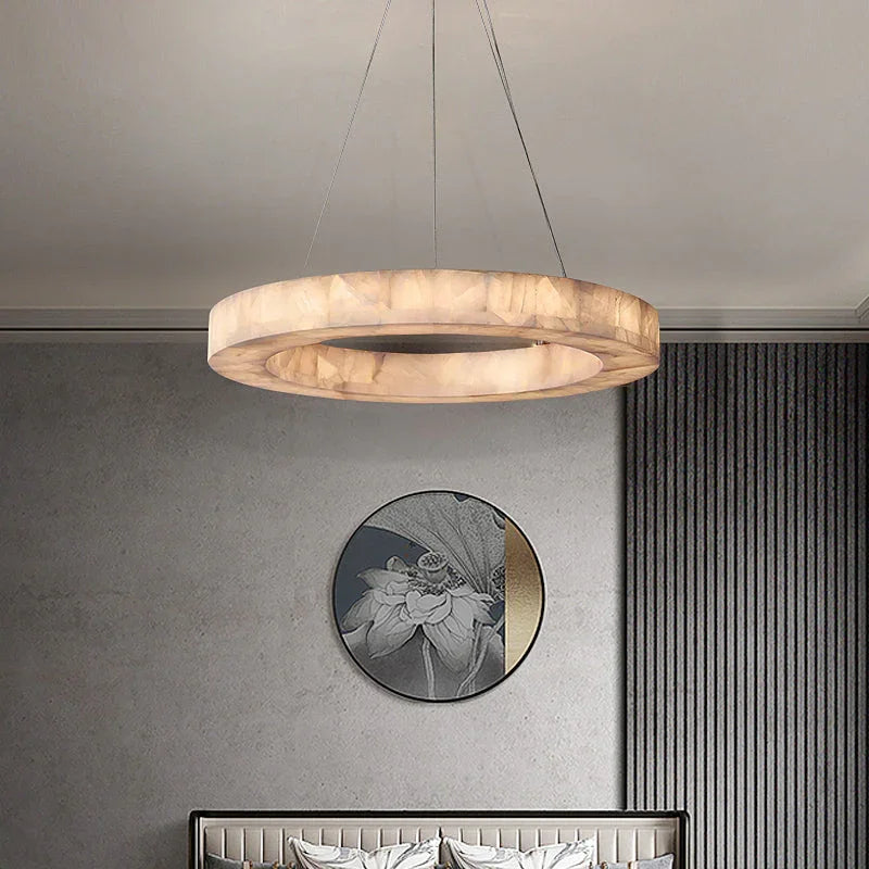 Alabaster Rivage Round Chandelier – Alabaster detail 18
