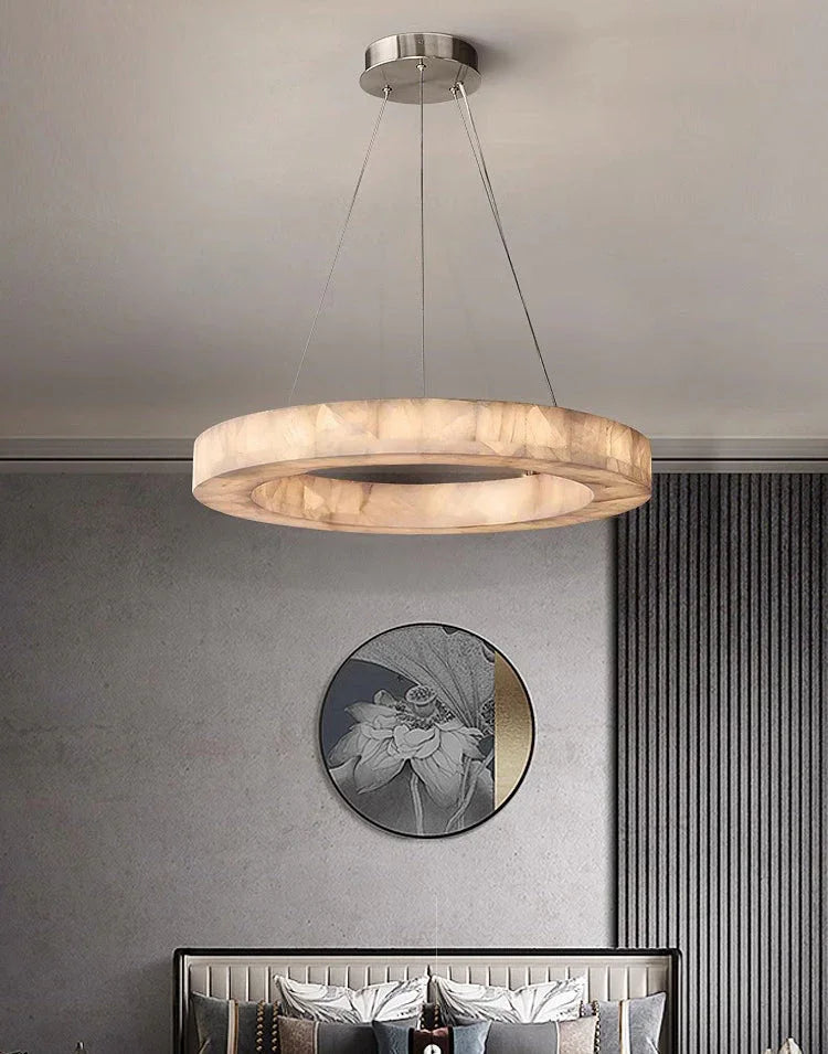Alabaster Rivage Round Chandelier – Alabaster detail 23