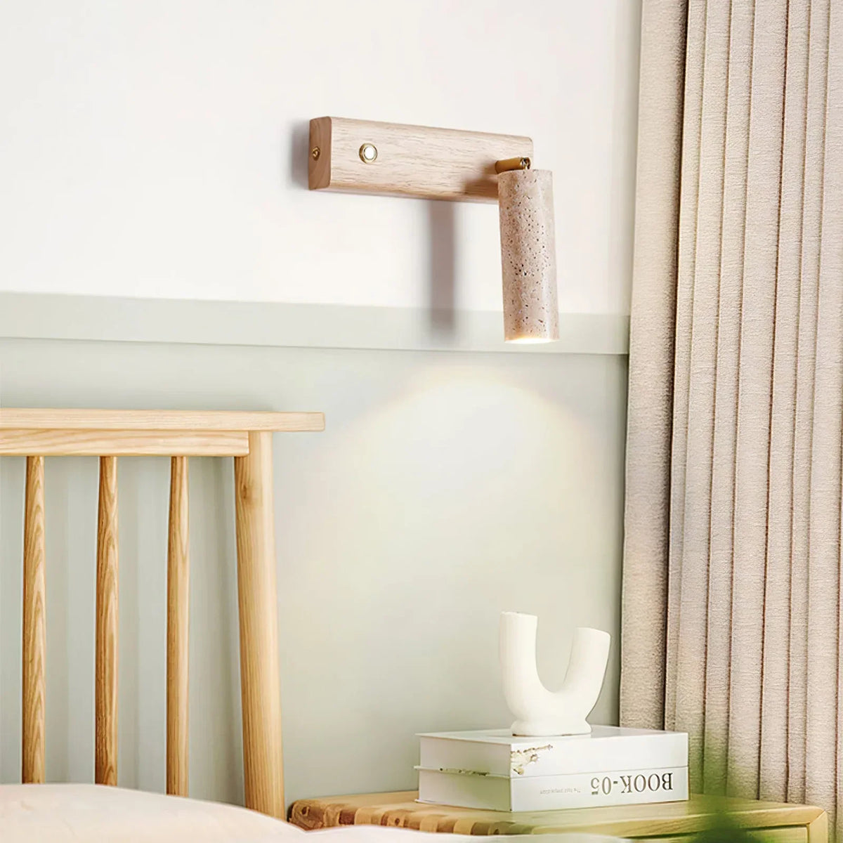 Rotating Travertine Lustra Torch Wall Lamp – Travertine detail 3