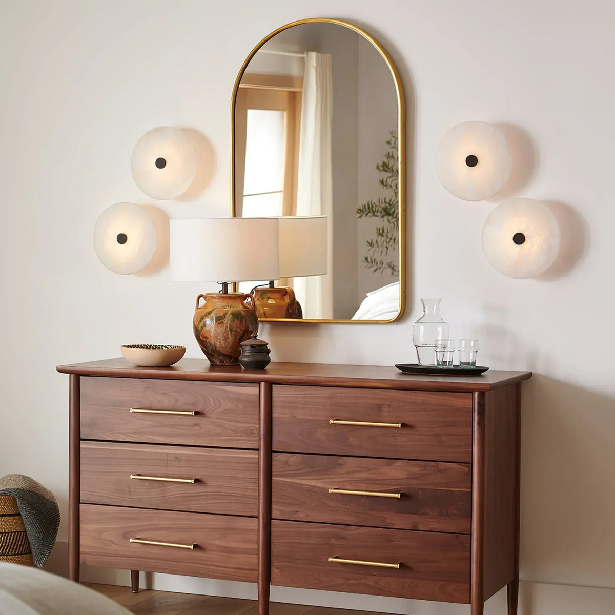 Round Ankeny Alabaster Ceiling Lamp – Alabaster detail 3