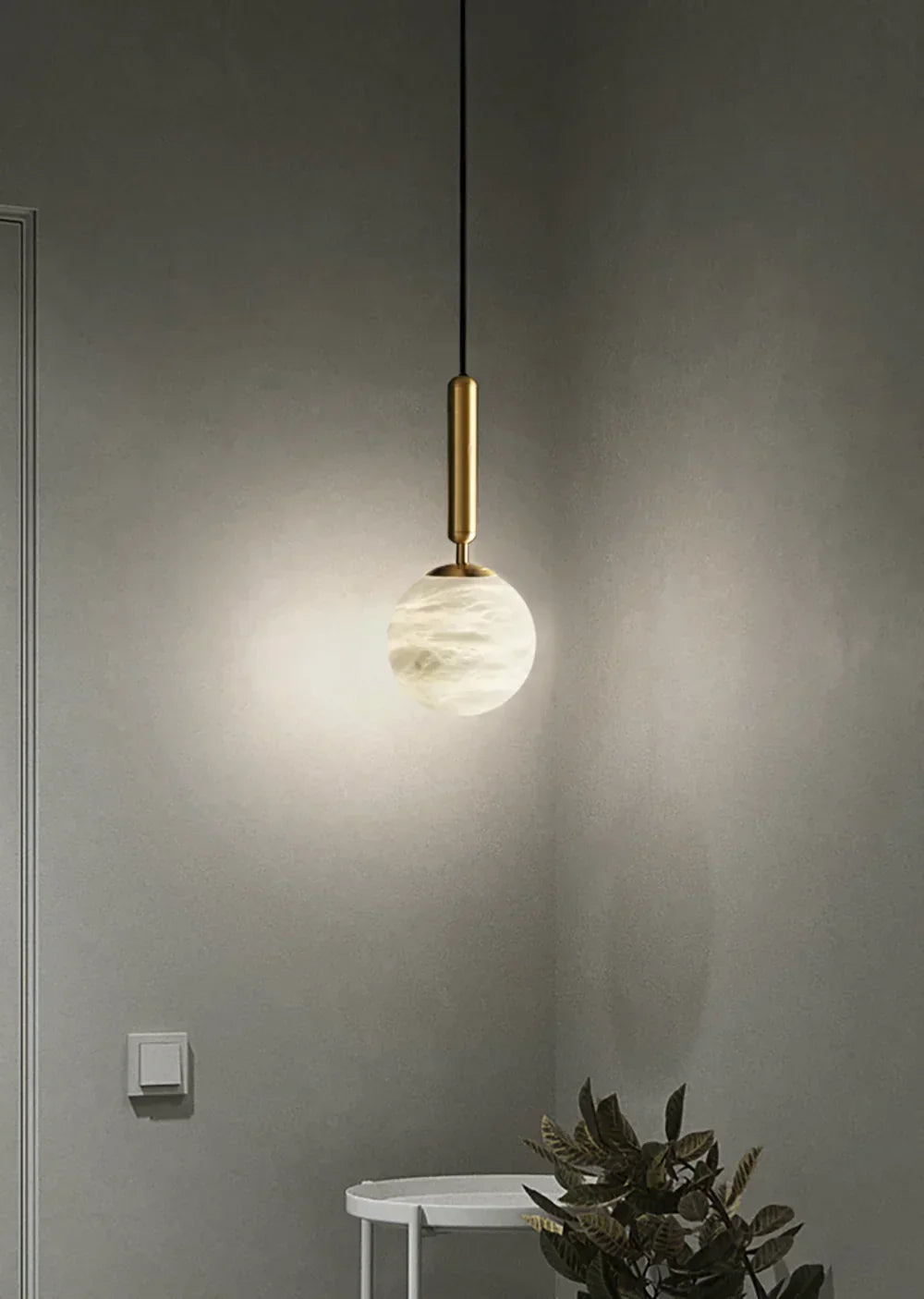 Round Bosso Alabaster Pendant Lamp – Alabaster detail 25