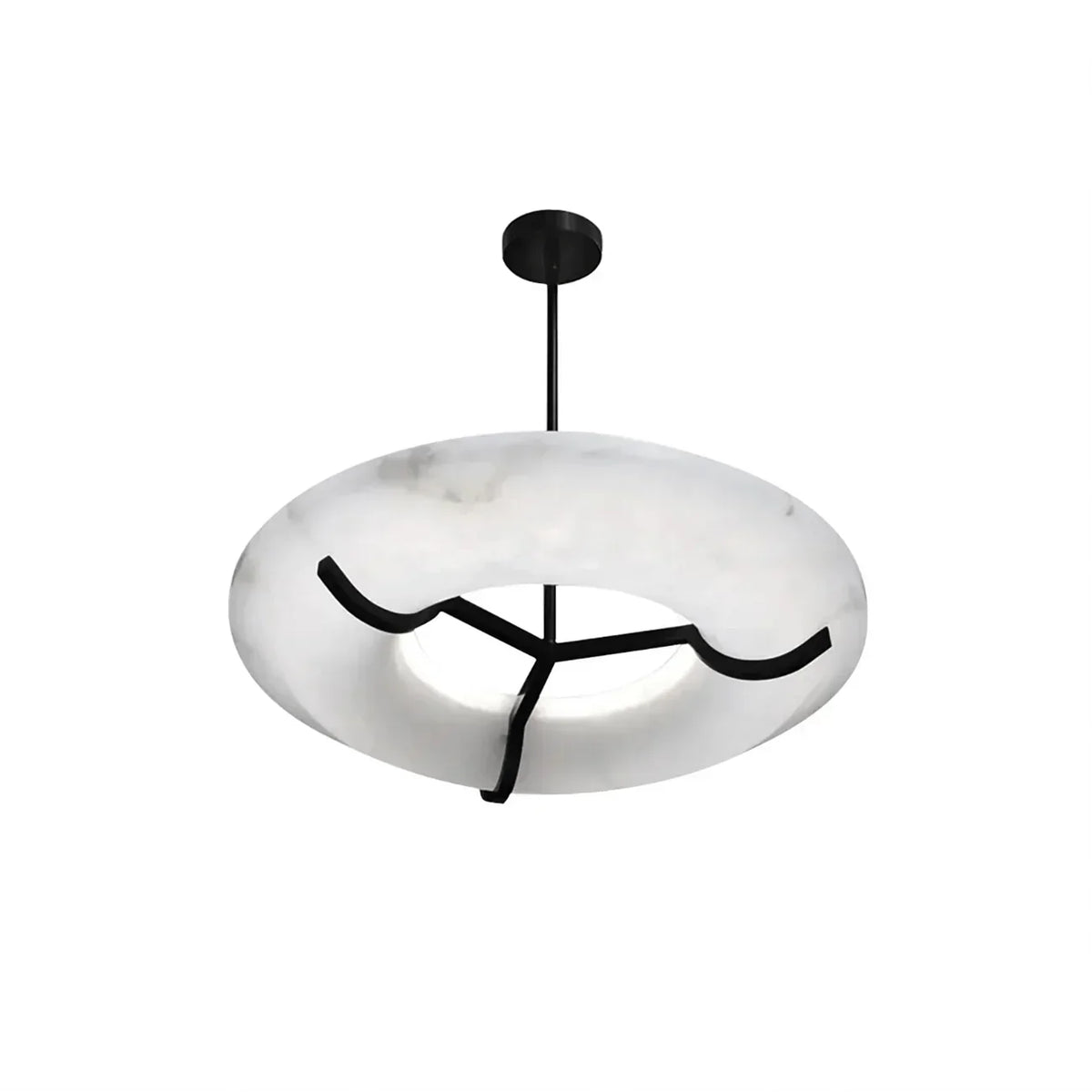 Round Carve Alabaster Pendant Light – Alabaster detail 10