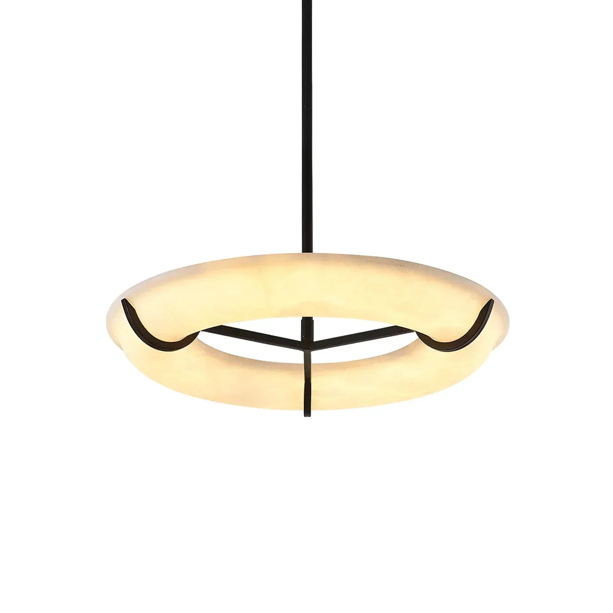 Round Carve Alabaster Pendant Light – Alabaster detail 12