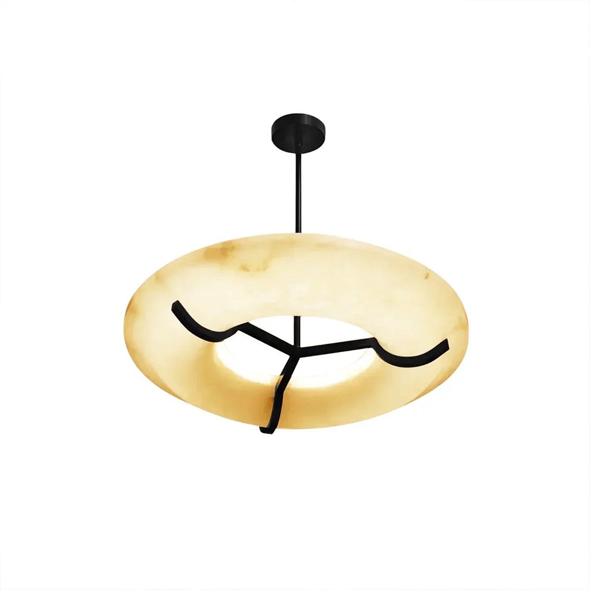 Round Carve Alabaster Pendant Light – Alabaster detail 11