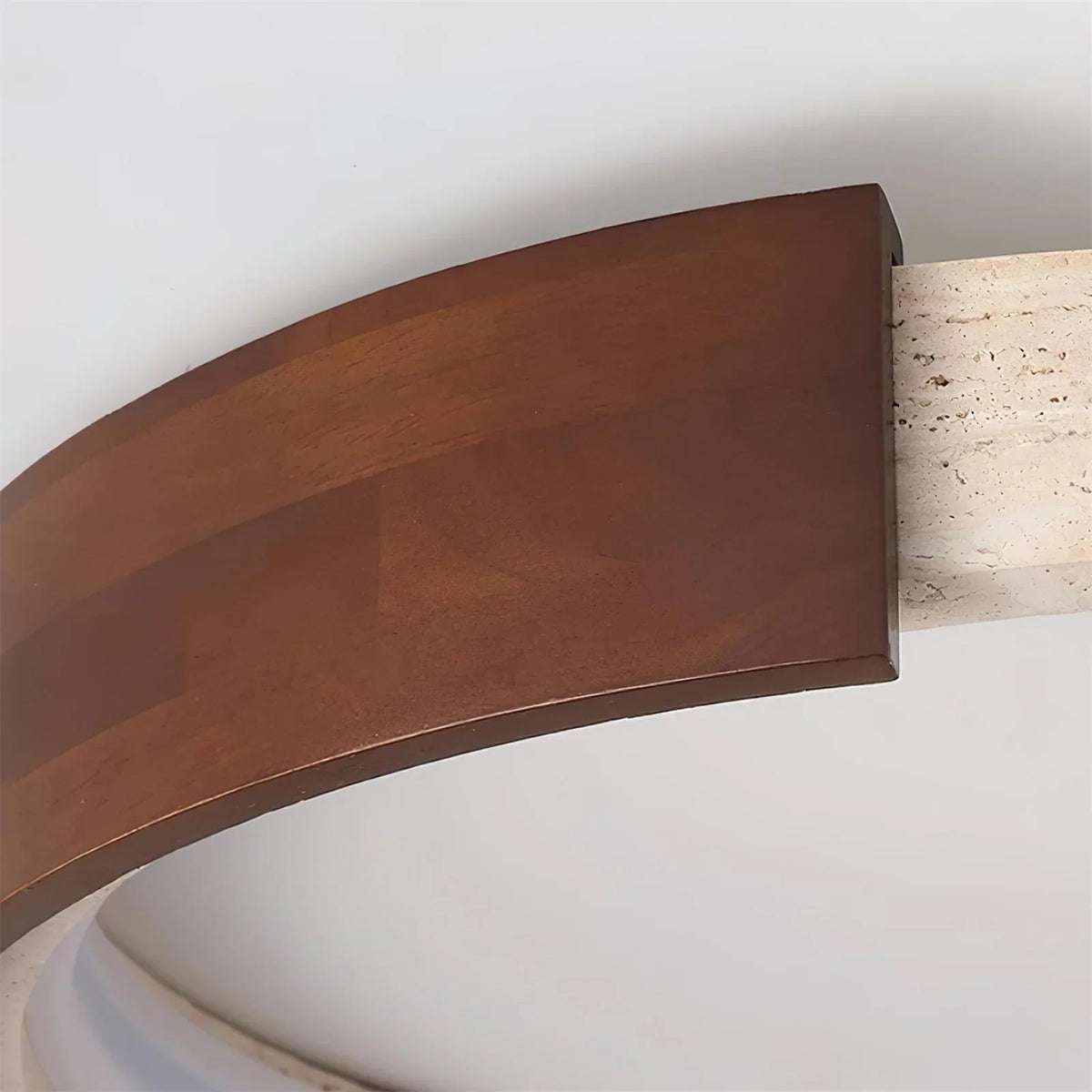 Round Cerqon Halo Travertine Ceiling Lamp – Travertine detail 6