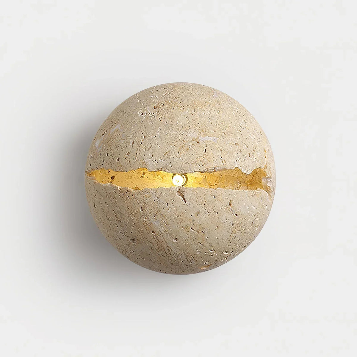 Round Crackle Travertine Wall Lamp – Travertine detail 12