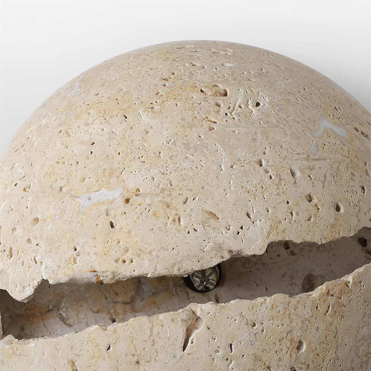 Round Crackle Travertine Wall Lamp – Travertine detail 11