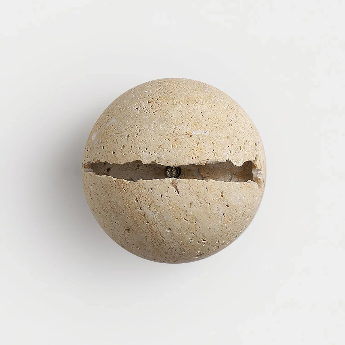 Round Crackle Travertine Wall Lamp – Travertine detail 13