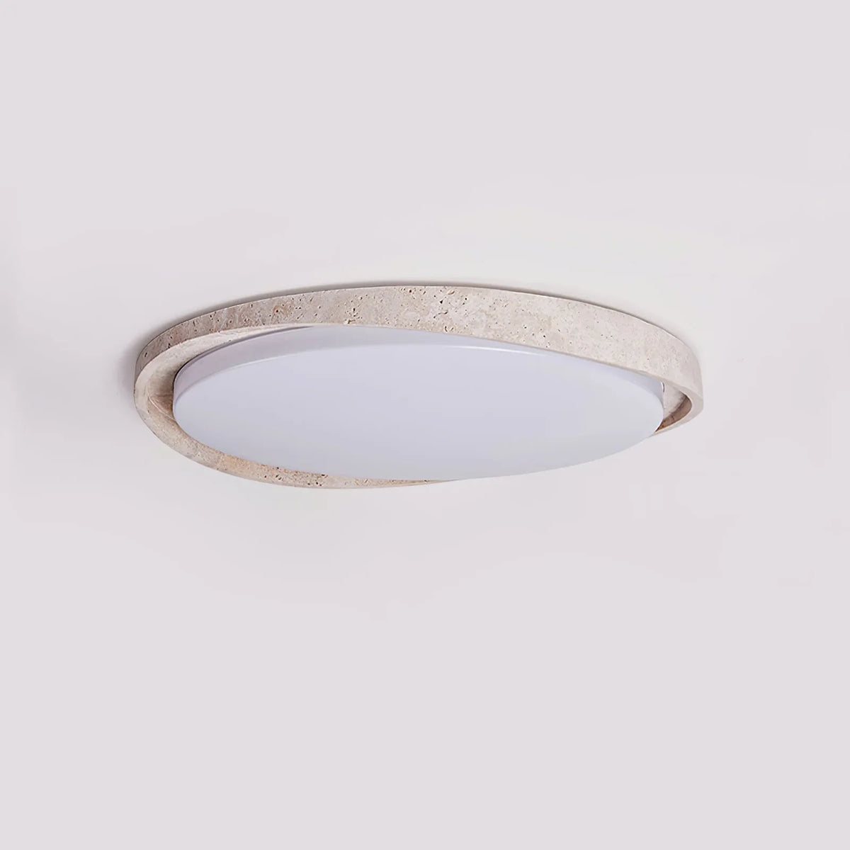 Round Lumen Arc Travertine Ceiling Light – Travertine detail 12
