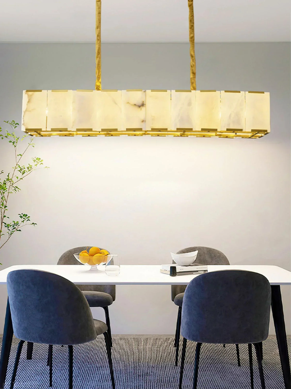 Round Modern Alabaster Chandelier – Alabaster detail 13