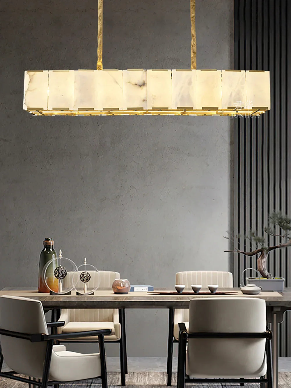 Round Modern Alabaster Chandelier – Alabaster detail 11