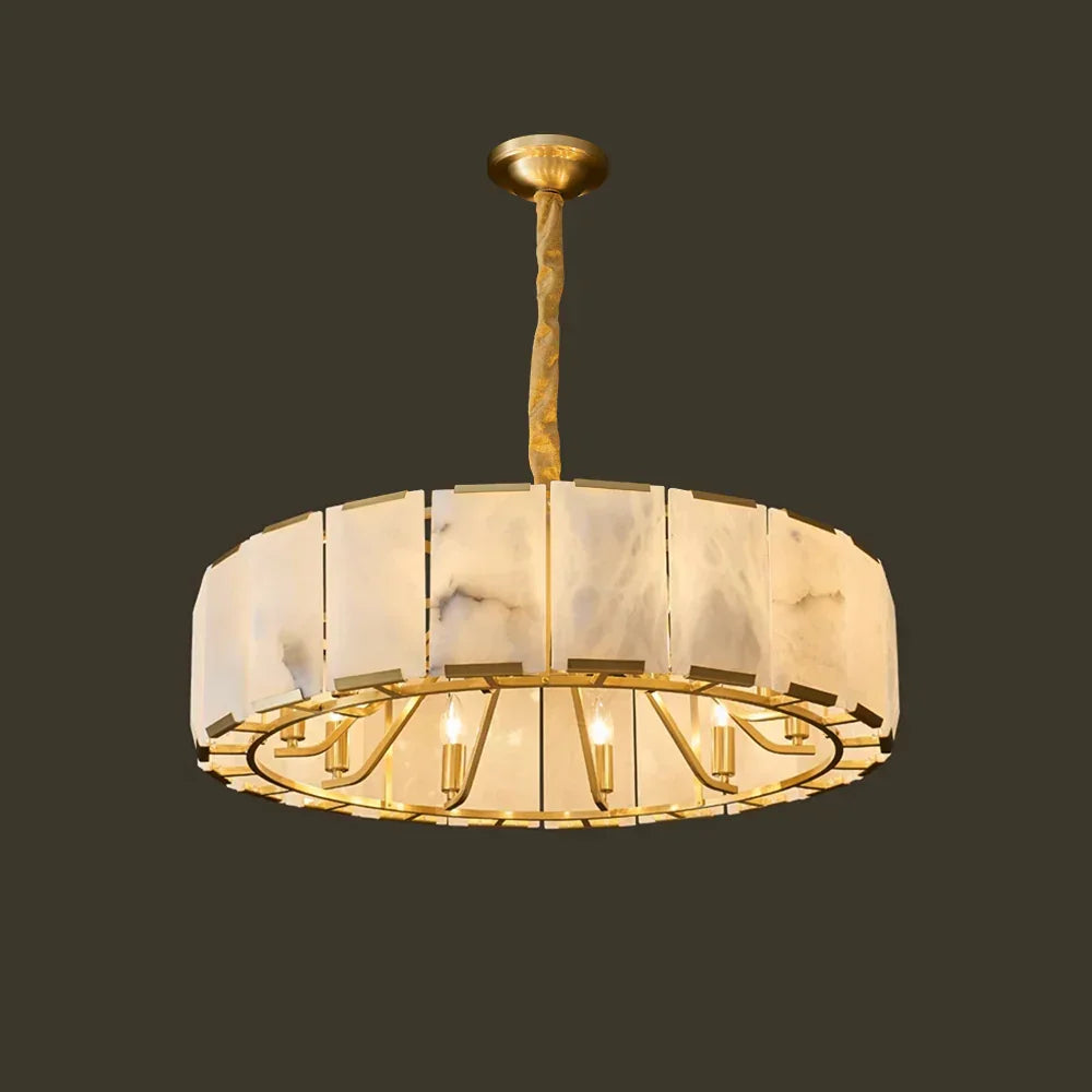 Round Modern Alabaster Chandelier – Alabaster detail 16