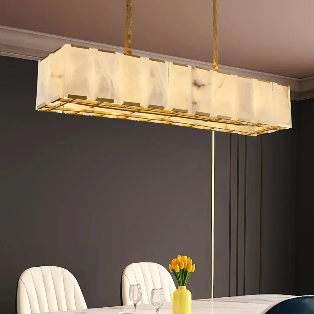 Round Modern Alabaster Chandelier – Alabaster detail 3