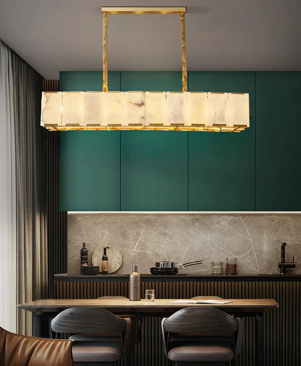 Round Modern Alabaster Chandelier – Alabaster detail 12