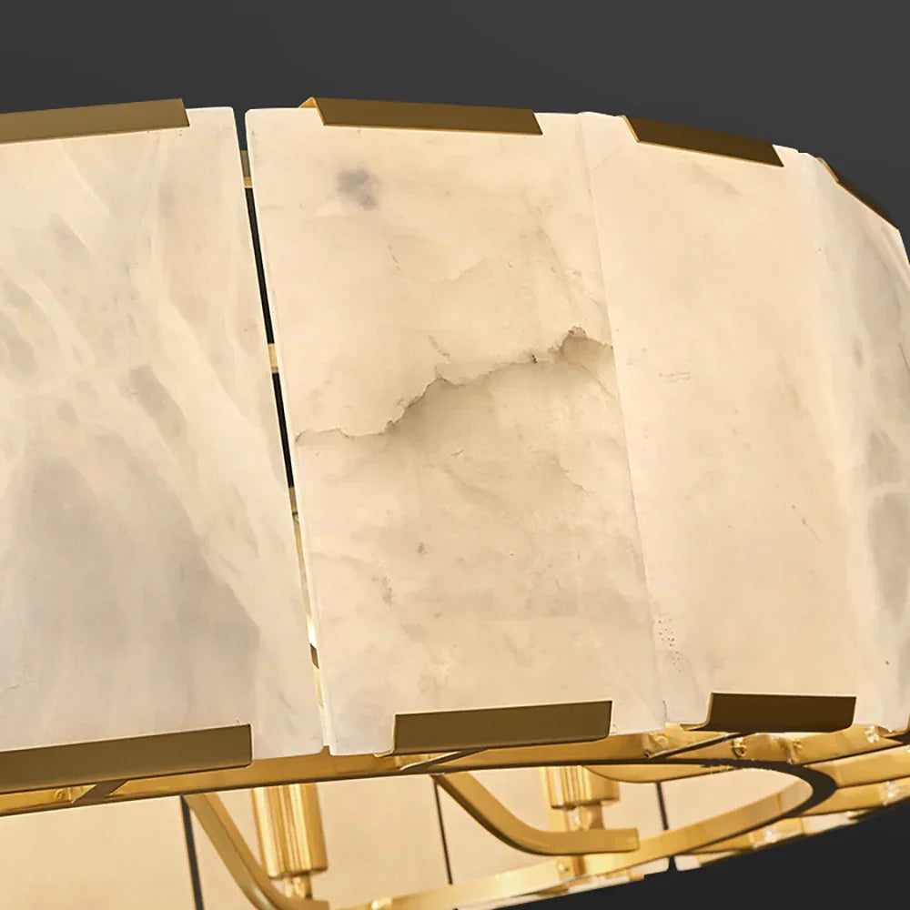 Round Modern Alabaster Chandelier – Alabaster detail 14