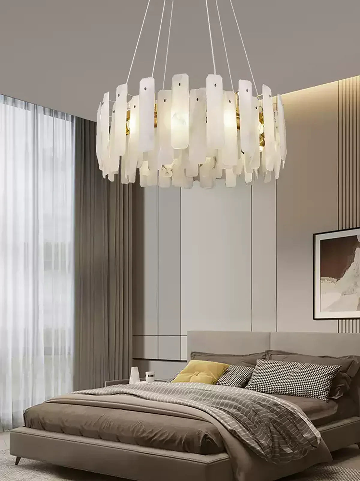 Round Noah Alabaster Chandelier – Alabaster detail 9