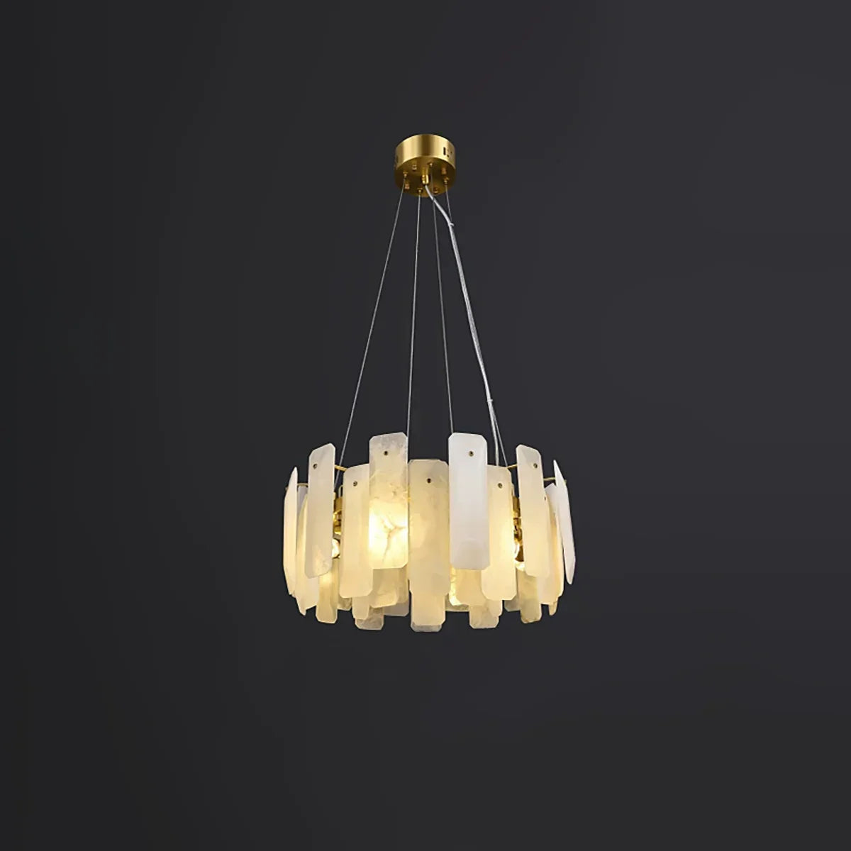 Round Noah Alabaster Chandelier – Alabaster detail 14