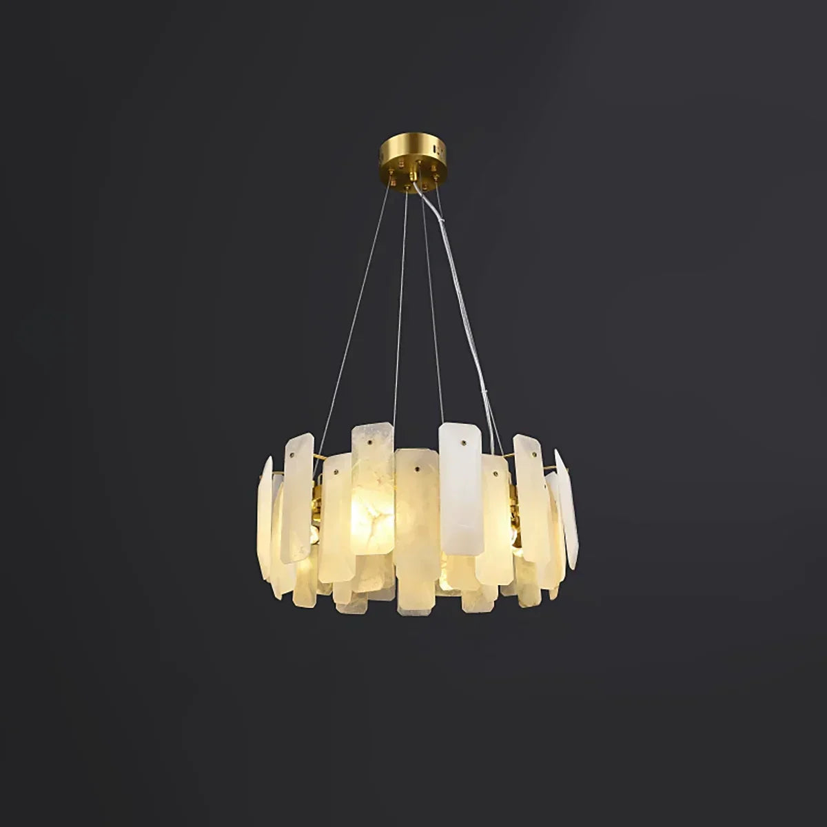 Round Noah Alabaster Chandelier – Alabaster detail 15