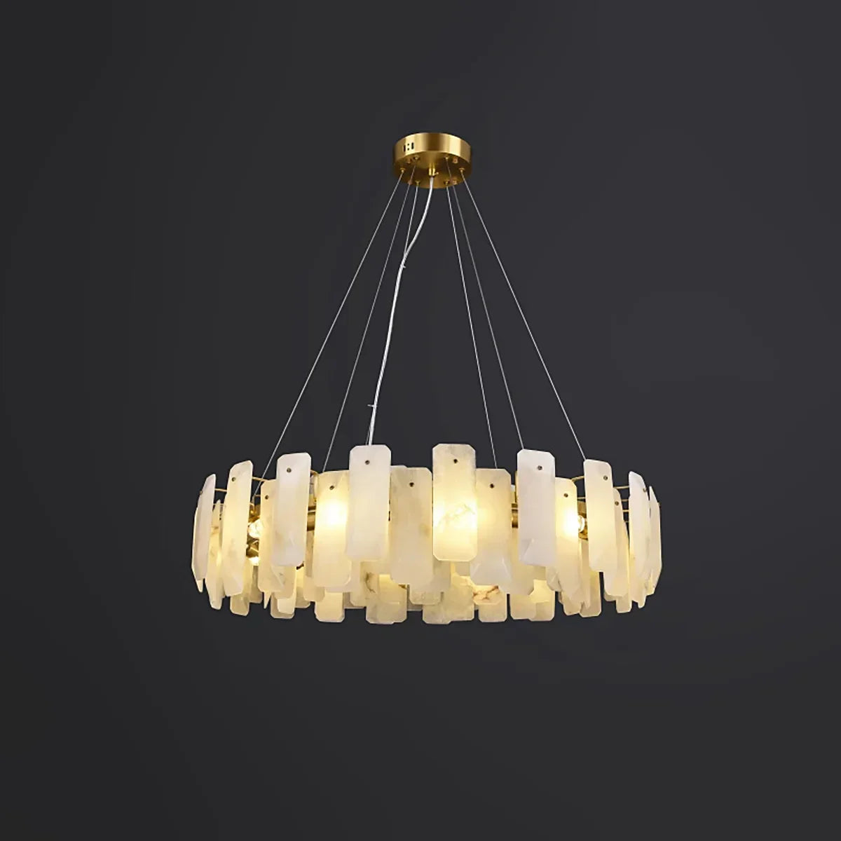 Round Noah Alabaster Chandelier – Alabaster detail 17