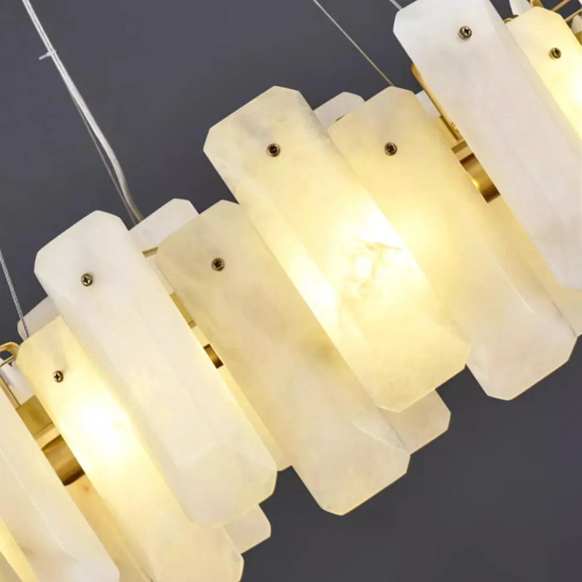 Round Noah Alabaster Chandelier – Alabaster detail 13