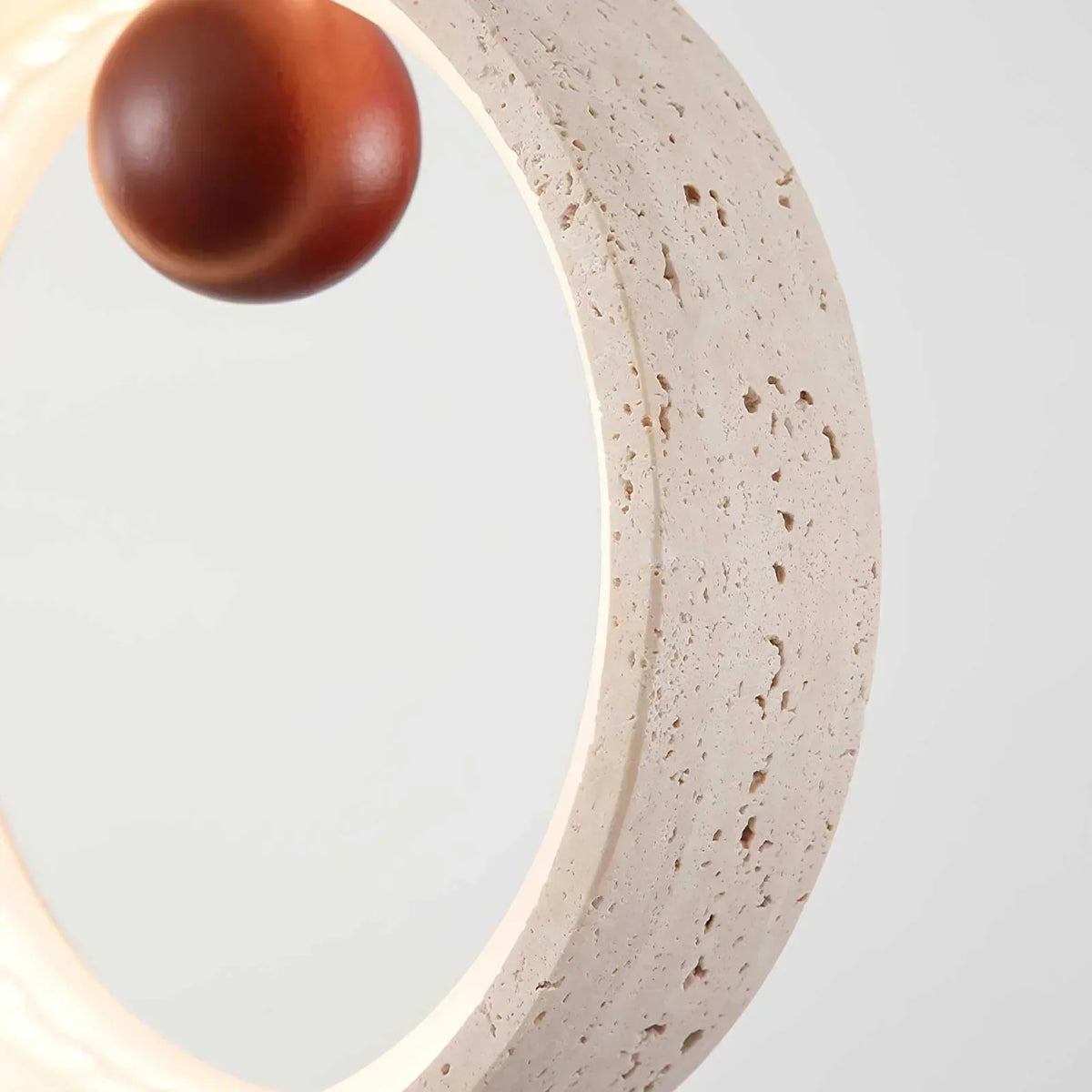 Round Orvion Travertine Pendant Lamp – Travertine detail 9