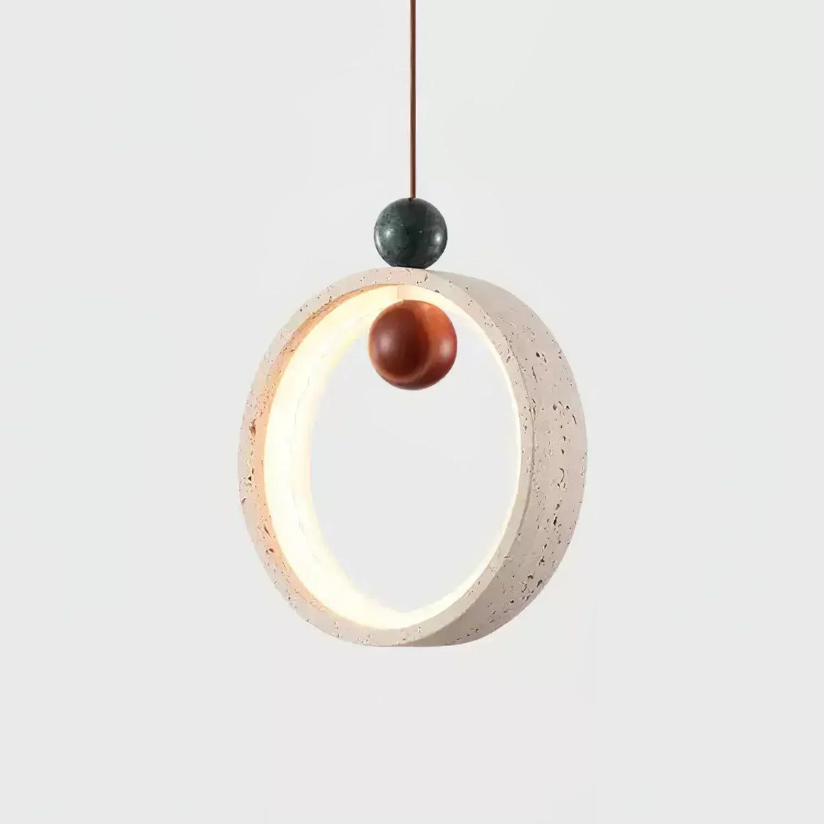 Round Orvion Travertine Pendant Lamp – Travertine detail 10