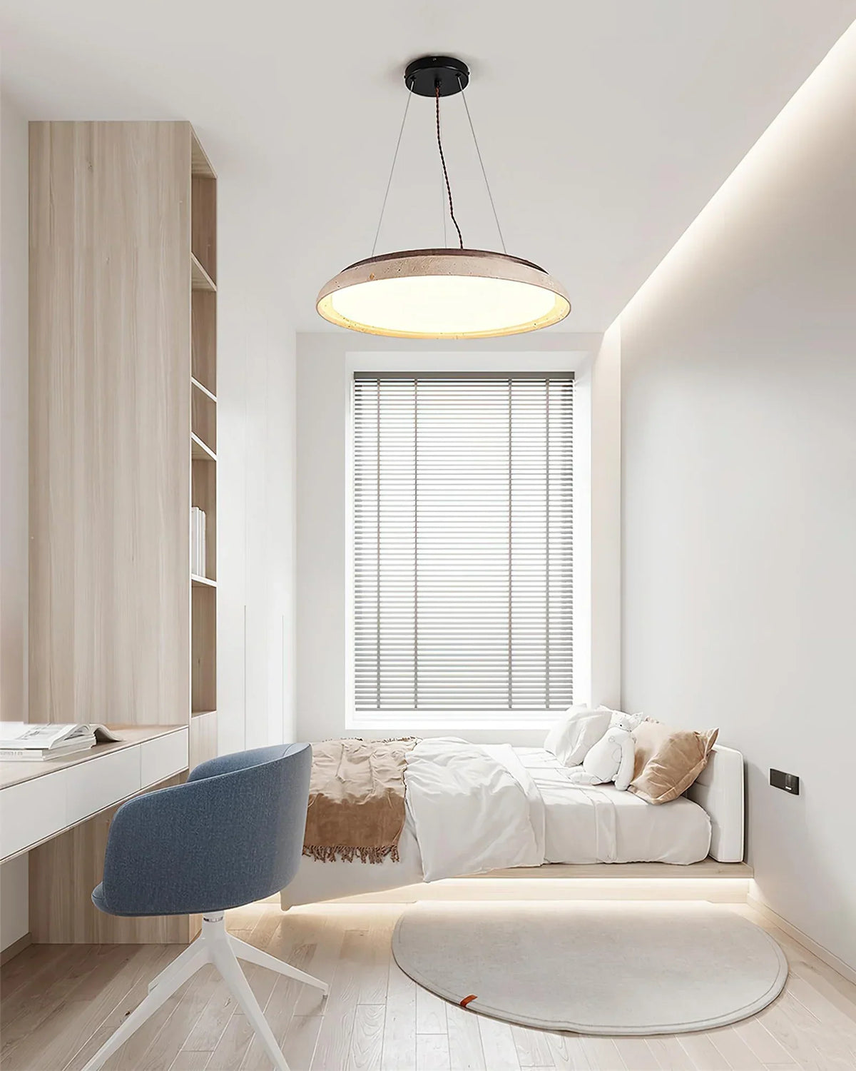 Round Piedra Travertine Pendant Lamp – Travertine detail 7