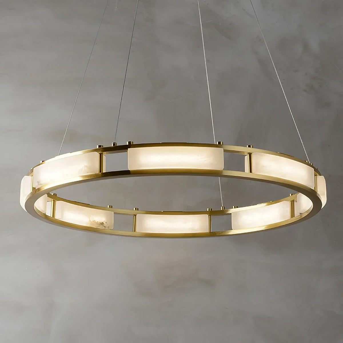 Round Qatar Modern Alabaster Chandelier – Alabaster detail 19