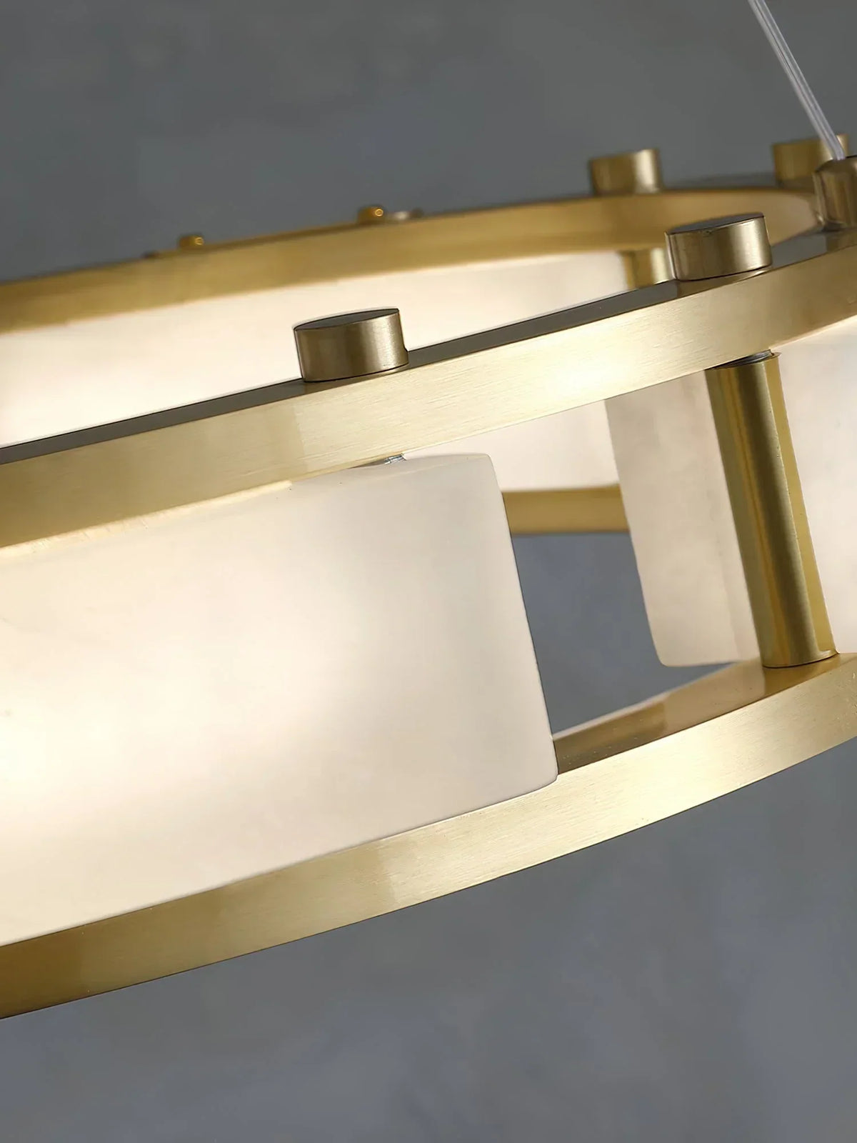 Round Qatar Modern Alabaster Chandelier – Alabaster detail 16