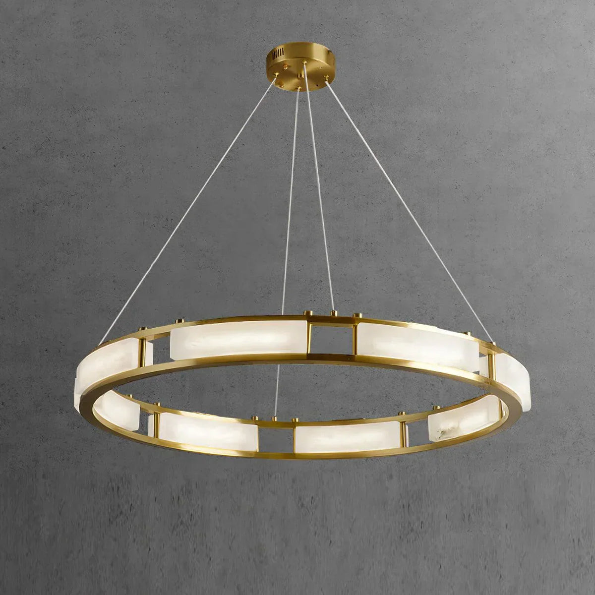 Round Qatar Modern Alabaster Chandelier – Alabaster detail 18
