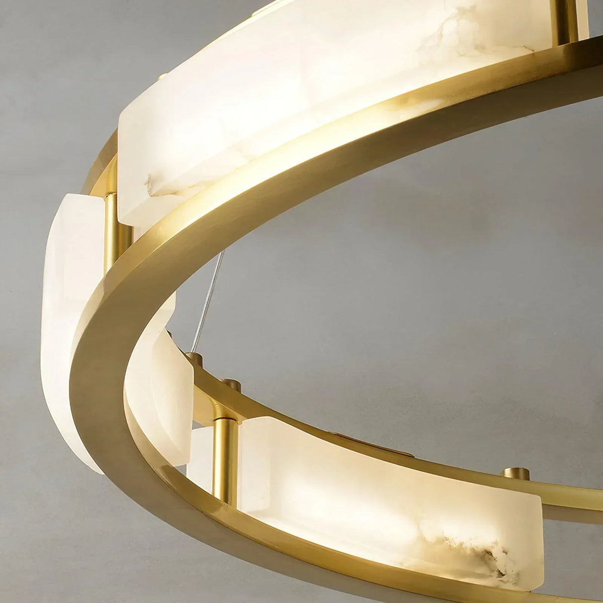 Round Qatar Modern Alabaster Chandelier – Alabaster detail 14