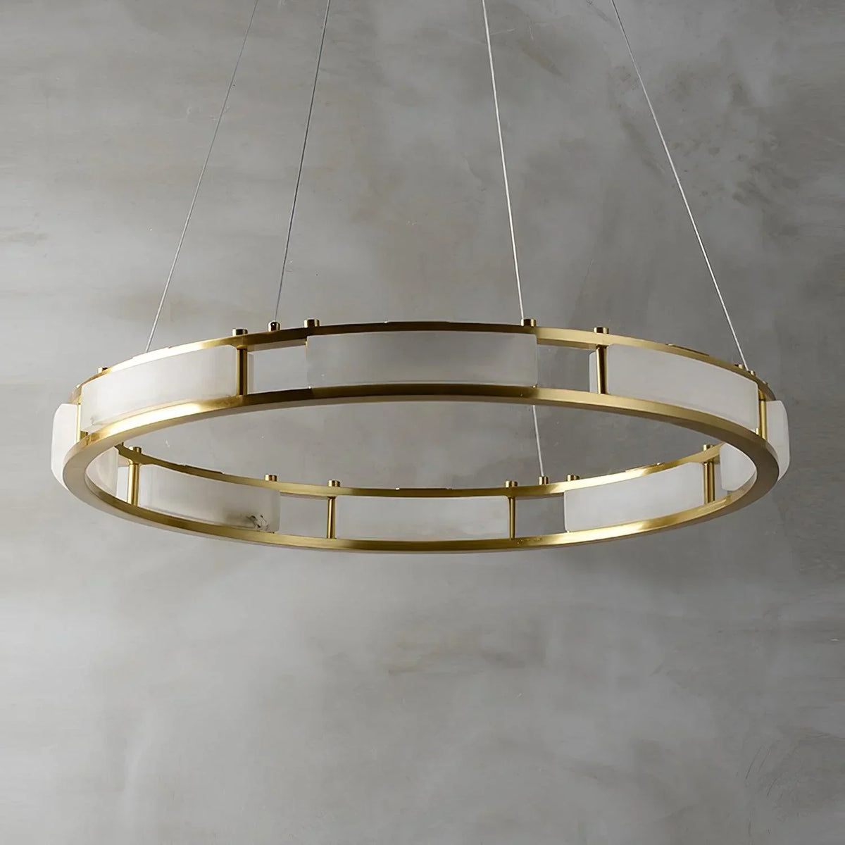 Round Qatar Modern Alabaster Chandelier – Alabaster detail 20