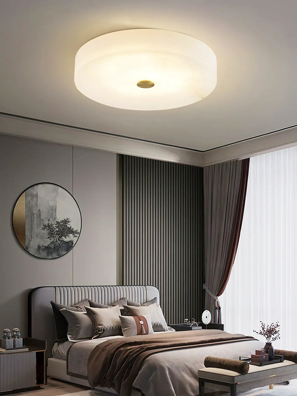Round Sophie Alabaster Ceiling Lamp – Alabaster detail 10