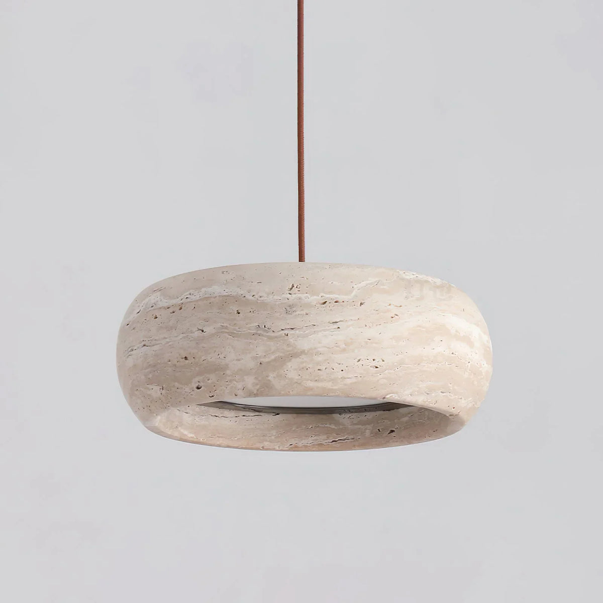 Round Travertine Drum Pendant Lamp – Travertine detail 15