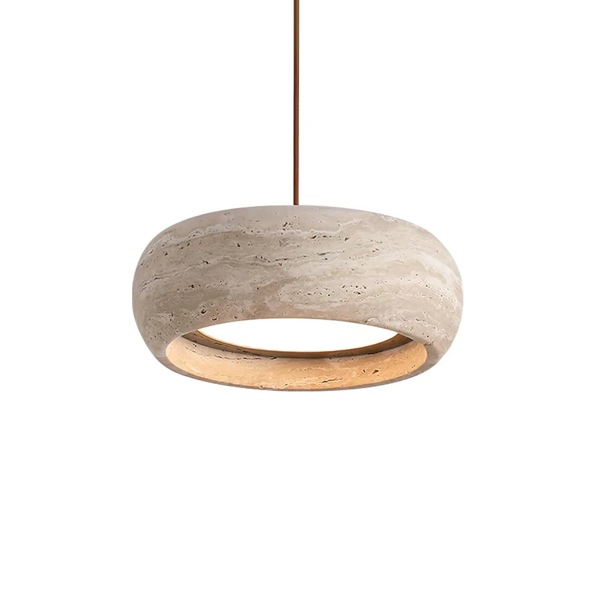 Round Travertine Drum Pendant Lamp – Travertine detail 20