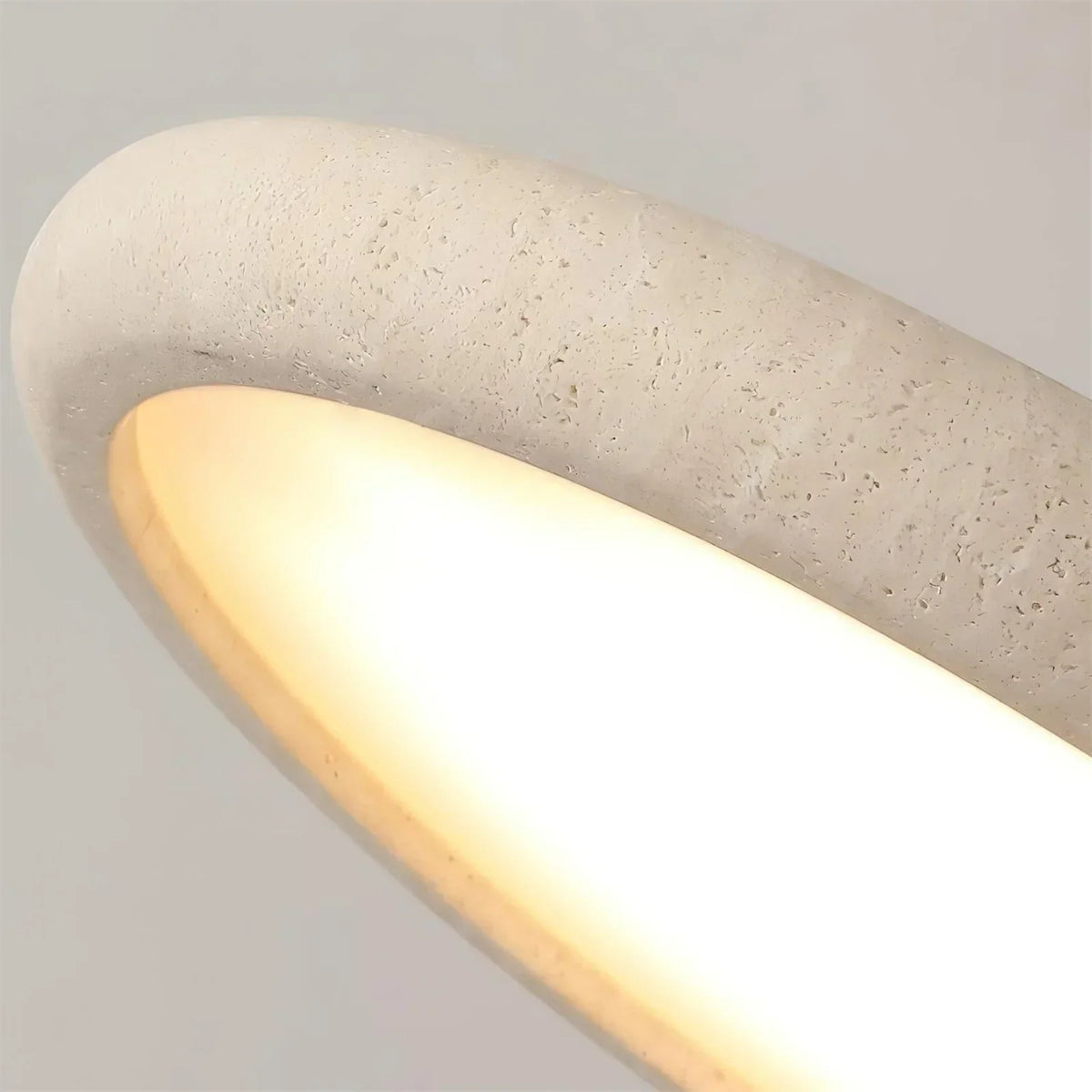 Round Travertine Kelva Ceiling Light – Travertine detail 9