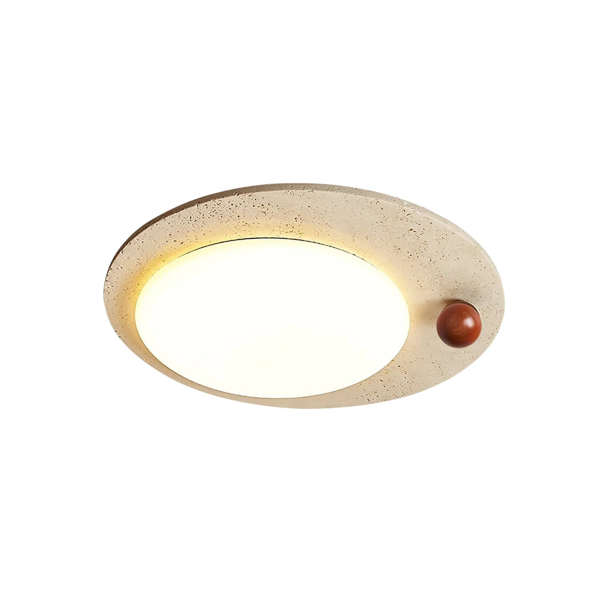 Round Travertine Luno Arte Ceiling Light – Travertine detail 11