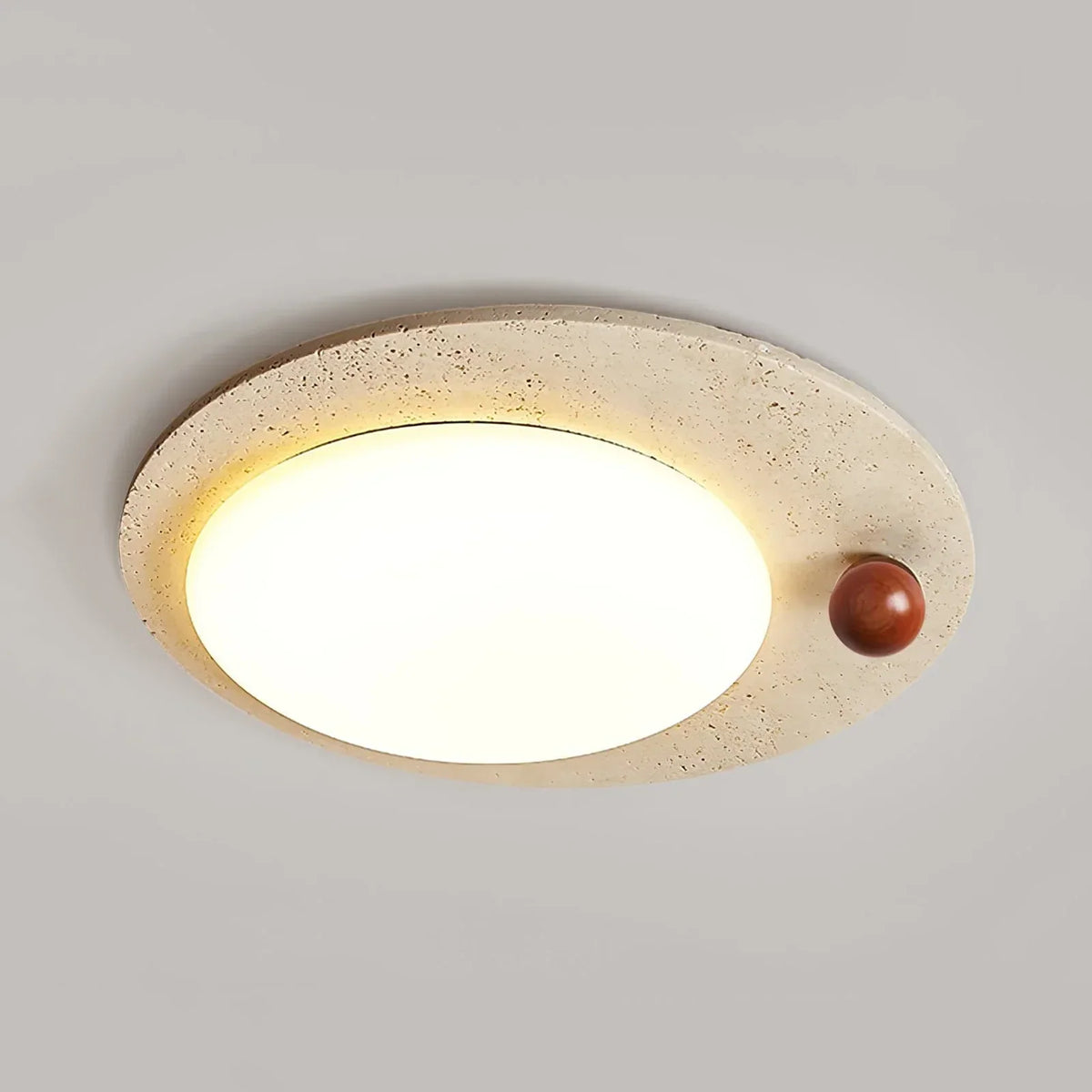Round Travertine Luno Arte Ceiling Light – Travertine detail 9