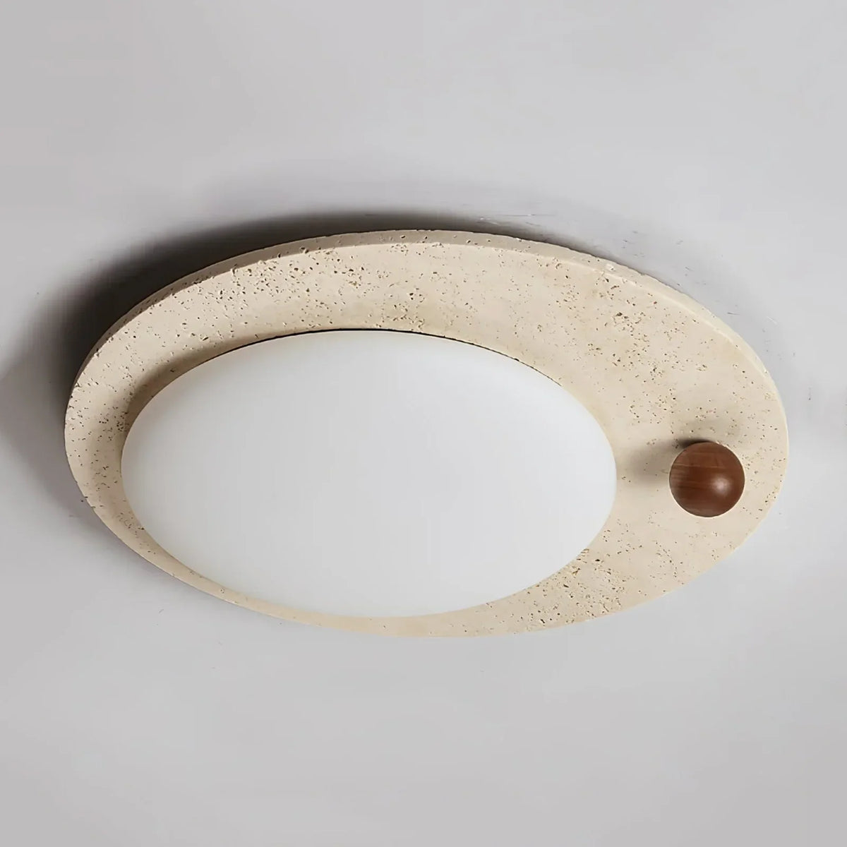 Round Travertine Luno Arte Ceiling Light – Travertine detail 10