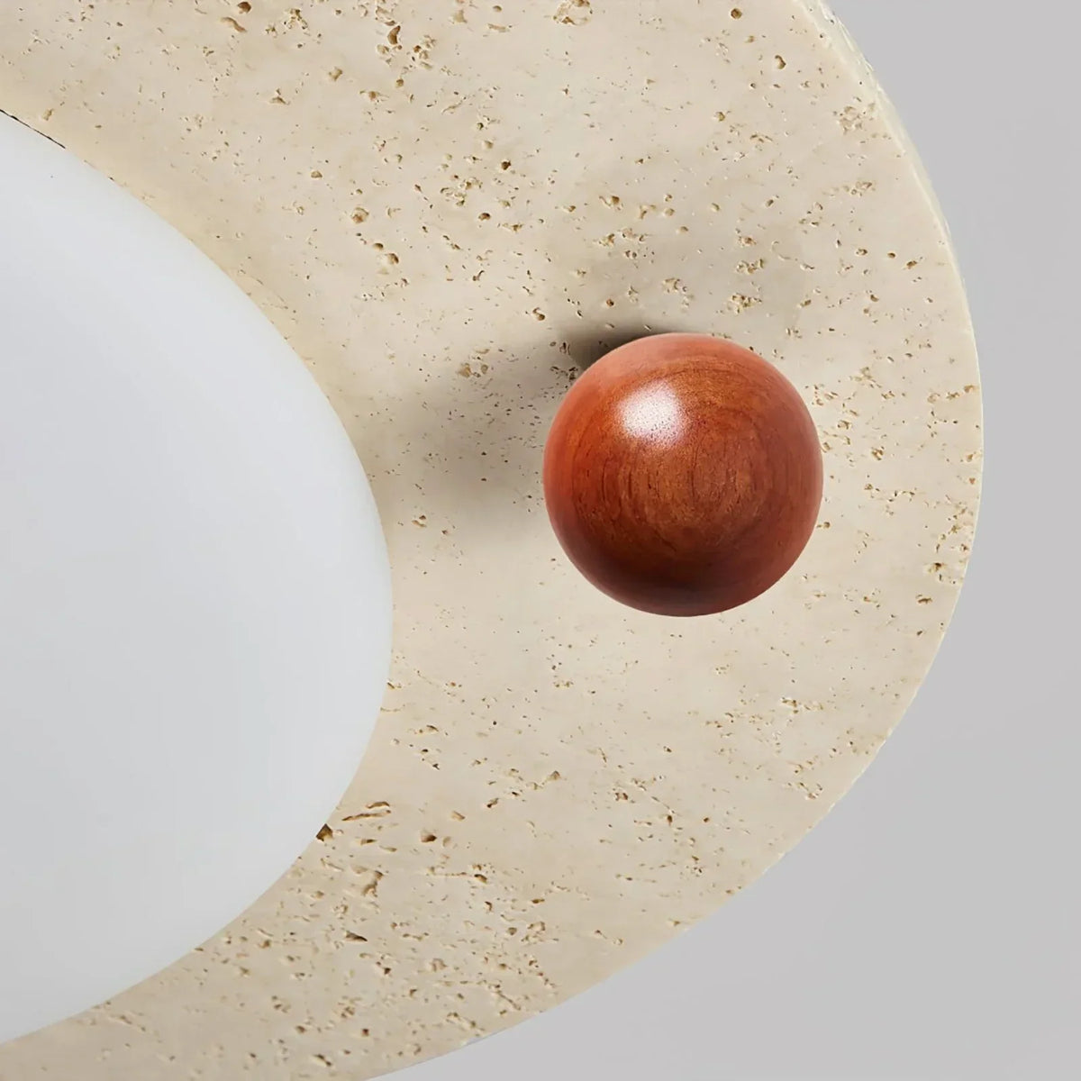 Round Travertine Luno Arte Ceiling Light – Travertine detail 7