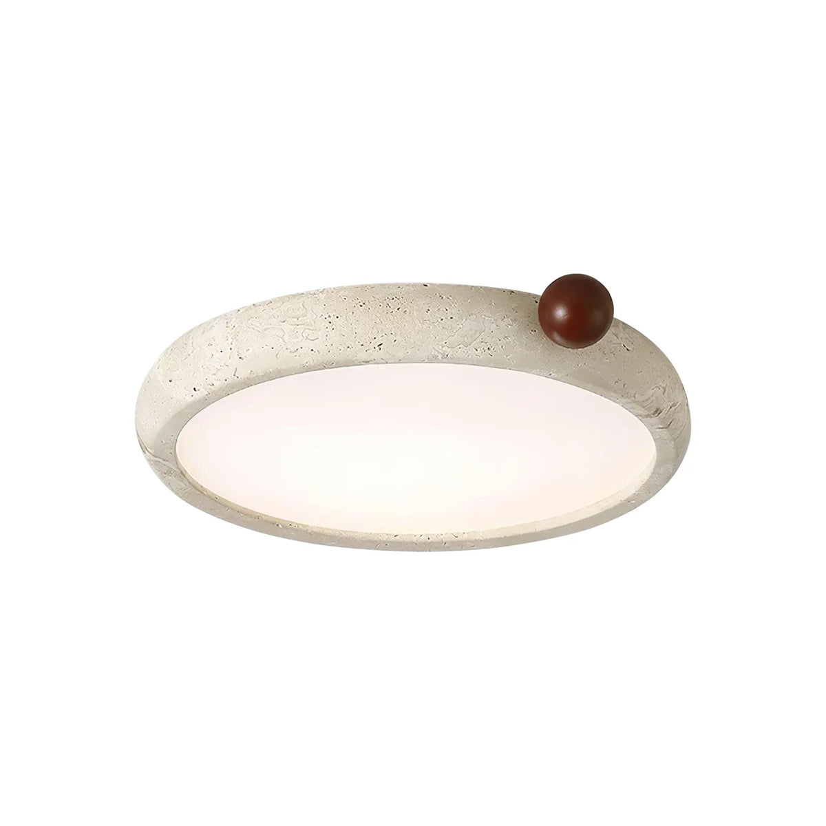 Round Travertine Metra Ceiling Light – Travertine detail 12
