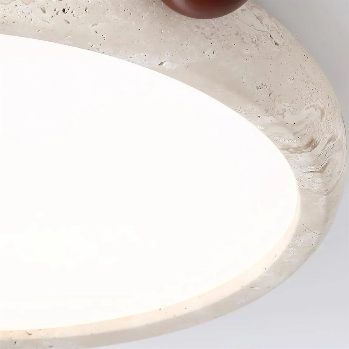 Round Travertine Metra Ceiling Light – Travertine detail 10