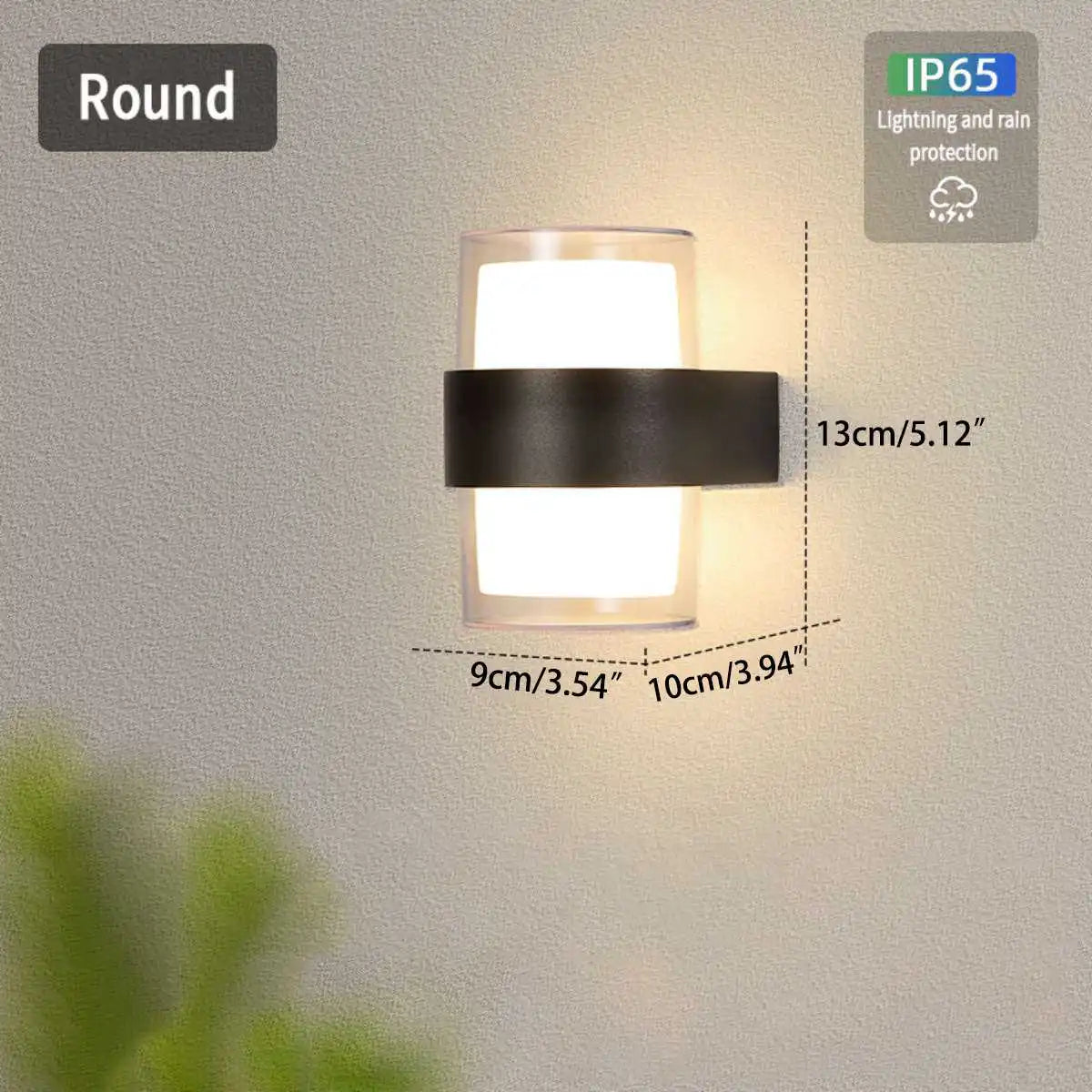 Lightning and Rainproof Columnar Outdoor Wall Light – detail 10