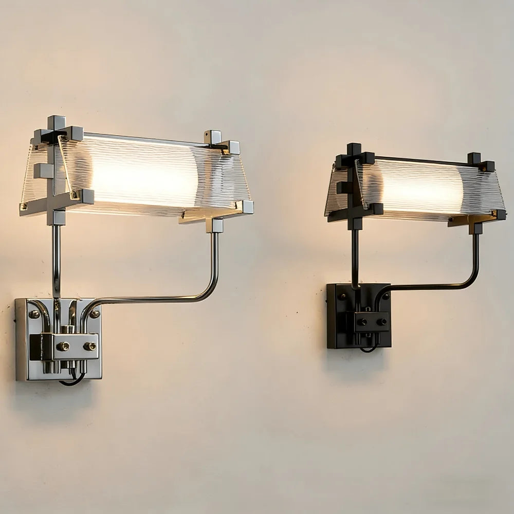 Nordic Industrial Glass Metal Background Wall Lamp Adjust