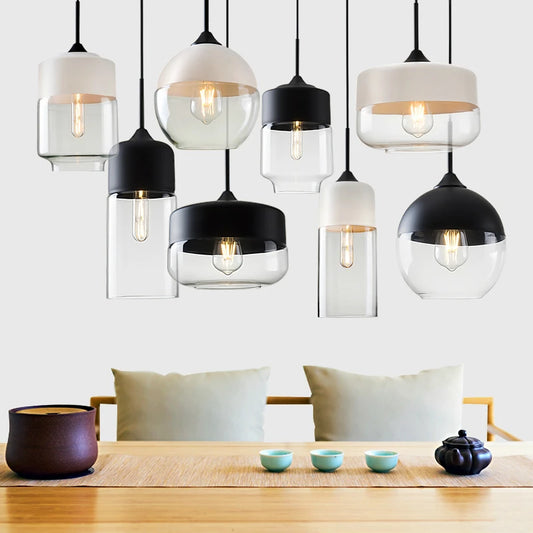Nordic Pendant Lamp Glass Hanging LED Light
