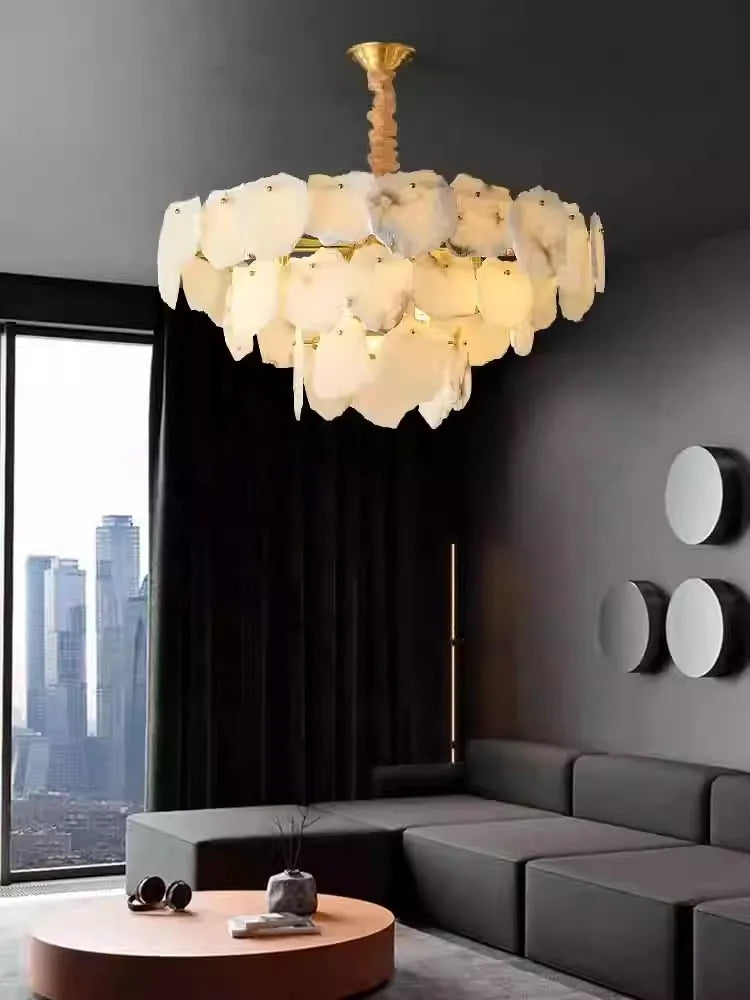 Natural Marble LED Dimmable Gold Silver