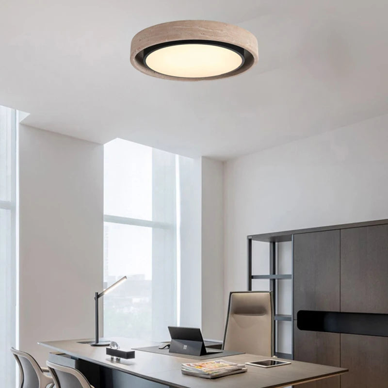 Minimalist Natural Stone LED Ceiling Light 40 50CM