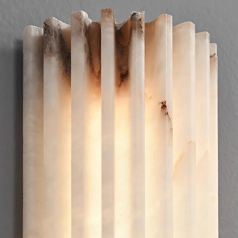 Creative Real Marble LED Wall Lamp Art Room Sconce