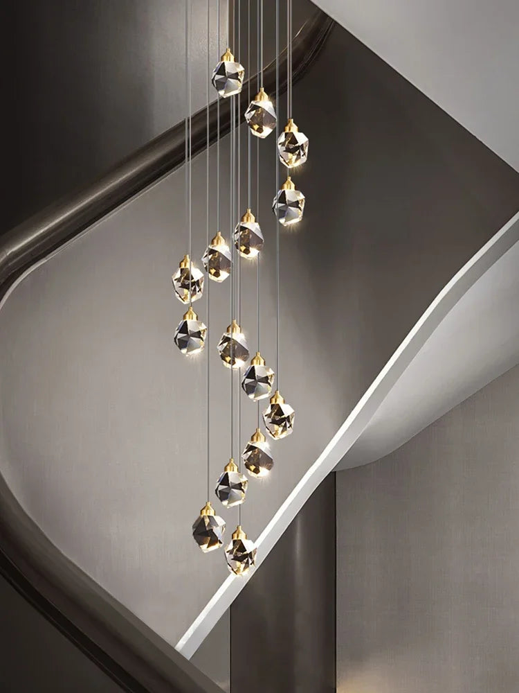 Nordic Crystal Chandelier Living Room Villa Ceiling