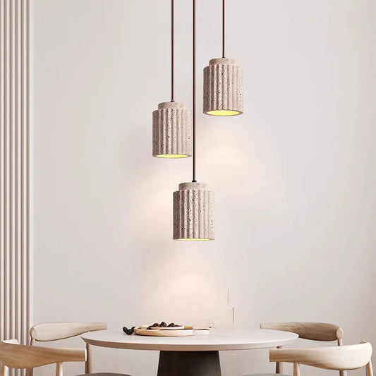 Art Deco E27 Bulb Pendant Lamp Real Stone
